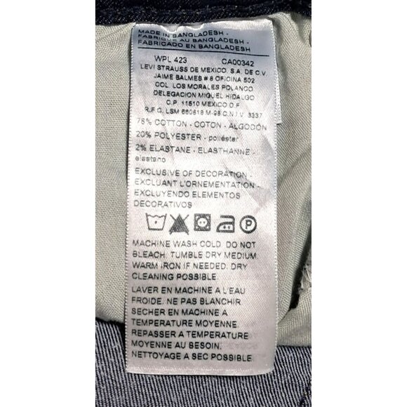 Denizen From Levis Womens Dark Wash Cuffed Denim Shorts Size 10 W30 Blue Stretch - Picture 7 of 11